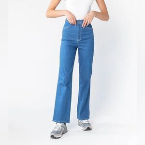 Dr.Denim Moxy Straight Jeans - Less Blue Rinse 26 Tall